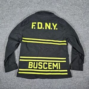 Custom Lucky Brand x FDNY Steve Buscemi 9/11 Field Military Jacket Black Men's L